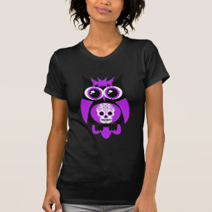 Purple Sugar Skull Owl T-Shirt