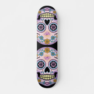 Purple Sugar Skull Skateboard