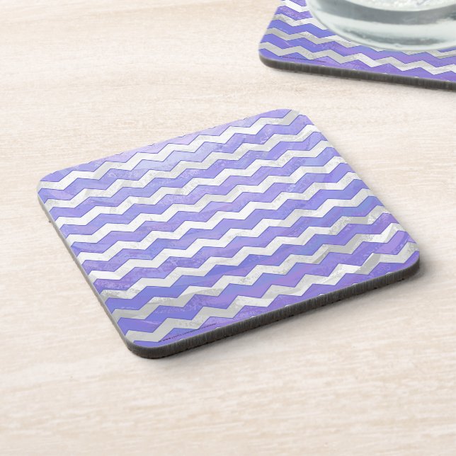 Purple Sun Chevron Pattern Coaster (Left Side)
