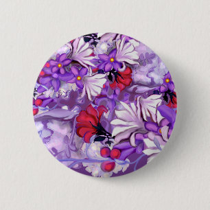 Purple sun fairy 6 cm round badge