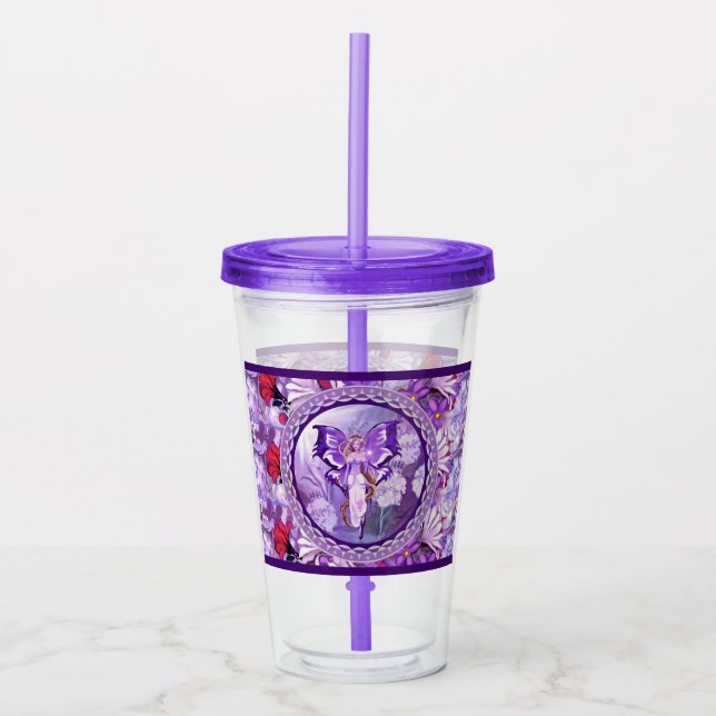 Purple Sun fairy Acrylic Tumbler (Front)