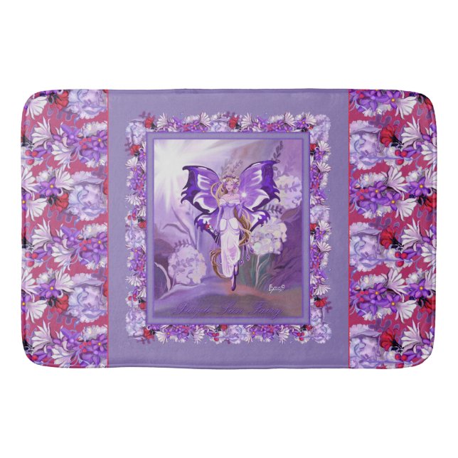 Purple Sun fairy Bath Mat (Front)
