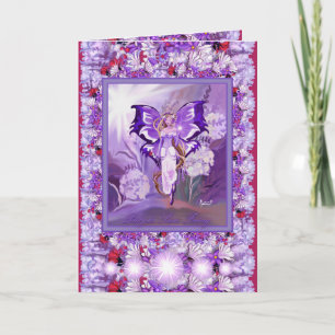 Purple Sun Fairy birthday card