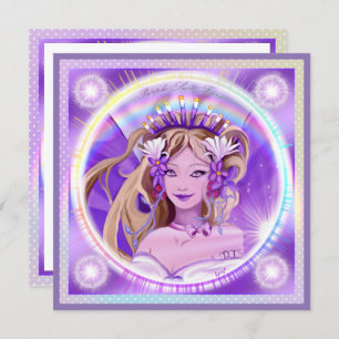 Purple Sun Fairy blank card