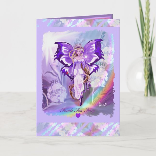 Purple Sun Fairy blank card (Front)