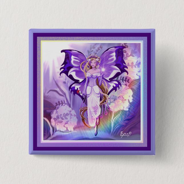 Purple Sun Fairy Button (Front)