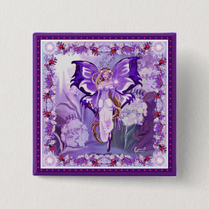 Purple Sun Fairy Button