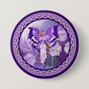 Purple Sun Fairy Button
