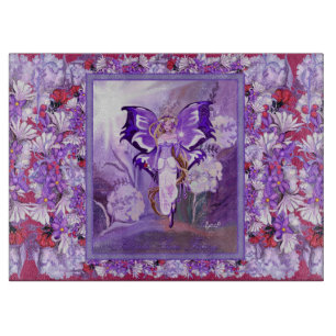 Purple Sun Fairy Cutting Board