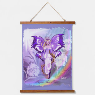 Purple Sun Fairy Hanging Tapestry