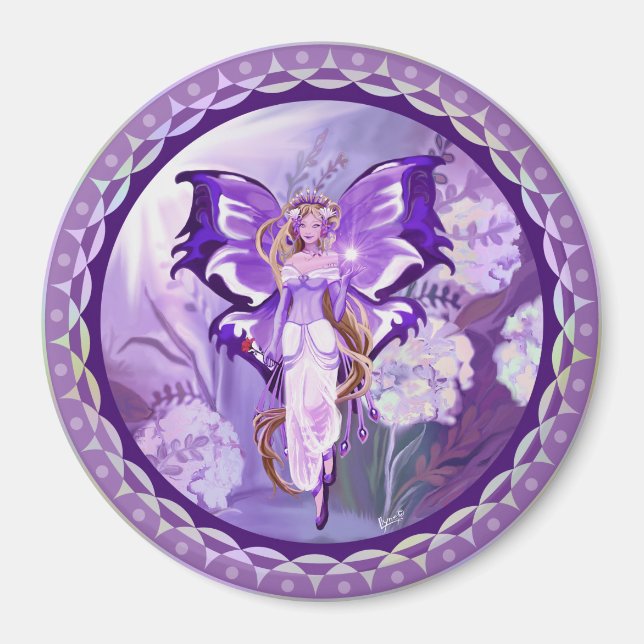 Purple Sun Fairy Magnet (Front)