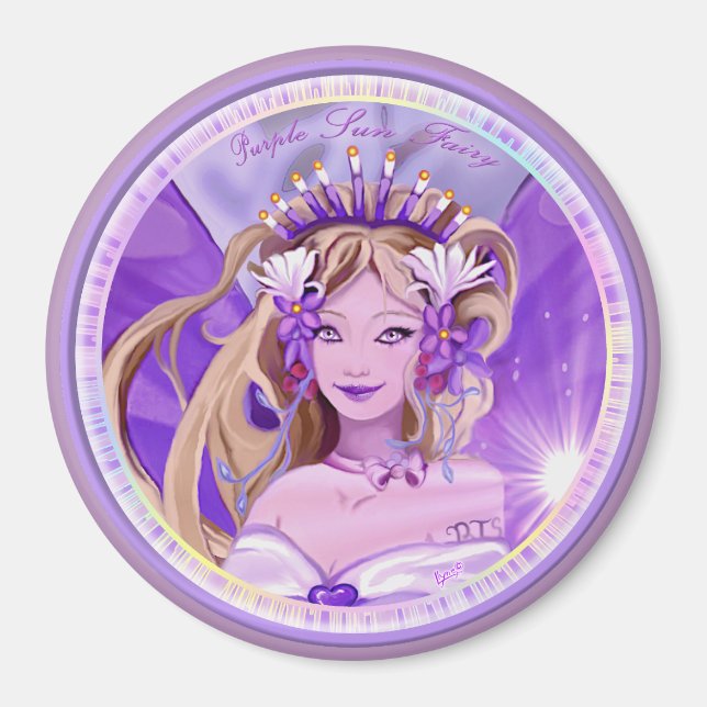 Purple Sun Fairy Magnet (Front)