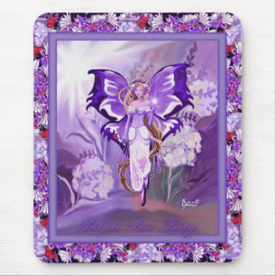 Purple Sun Fairy Mouse Pad