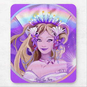Purple Sun Fairy Mouse Pad