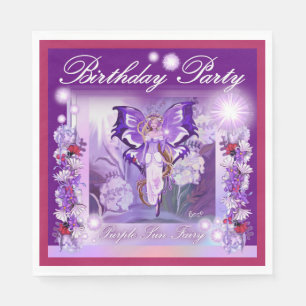 Purple Sun Fairy Napkin