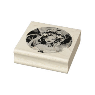 Purple sun Fairy Rubber Stamp