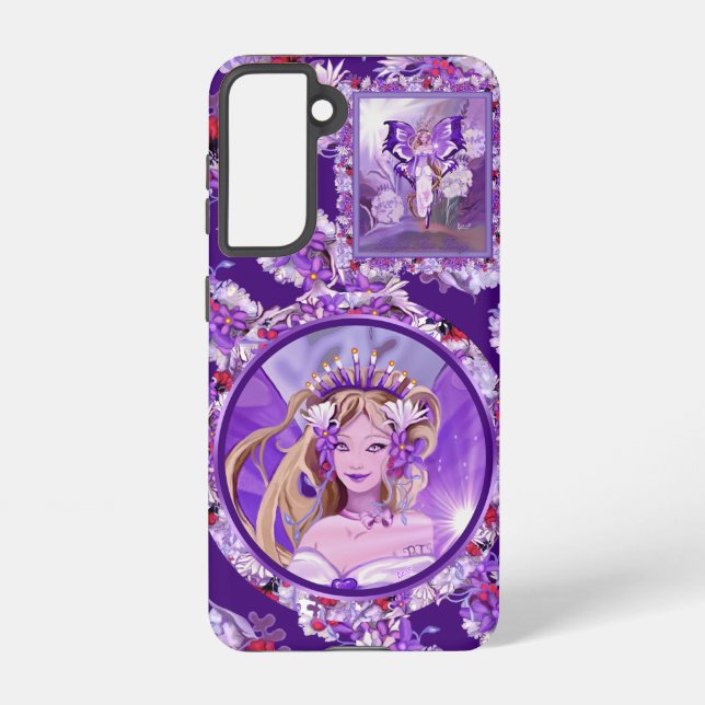 Purple Sun Fairy Samsung Galaxy S21 Case (Back)