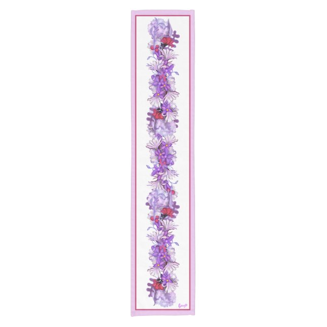 Purple Sun fairy Short Table Runner (Front)
