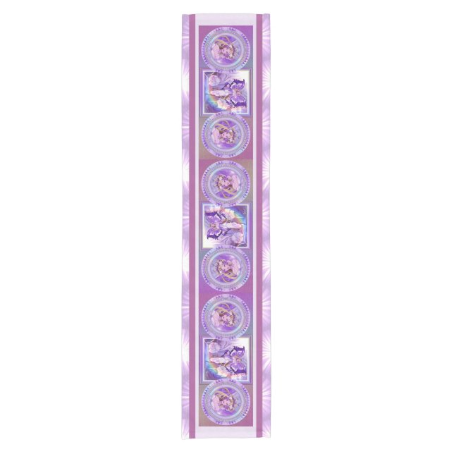 Purple Sun fairy Short Table Runner (Front)