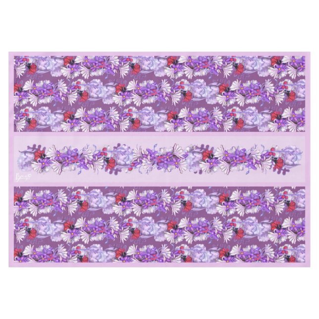 Purple Sun fairy Tablecloth (Front (Horizontal))