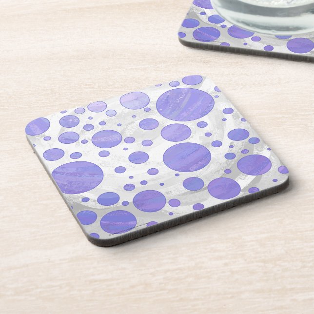 Purple Sun Polka Dot Coaster (Left Side)