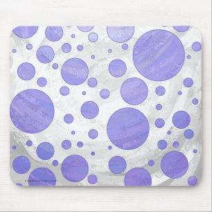 Purple Sun Polka Dot Mouse Pad
