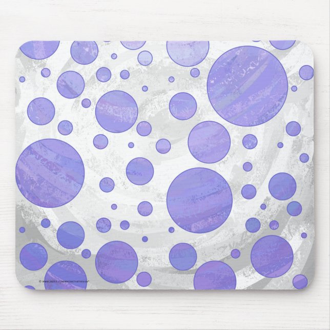 Purple Sun Polka Dot Mouse Pad (Front)
