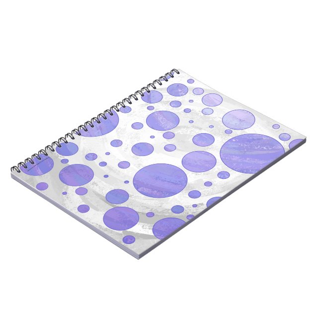Purple Sun Polka Dot Notebook (Left Side)