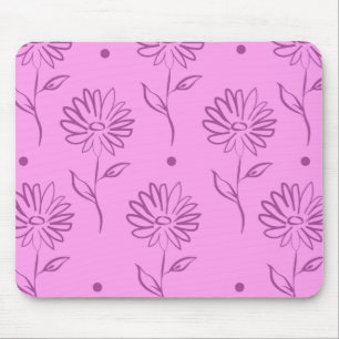 Purple Sunflower Pattern  Mouse Pad