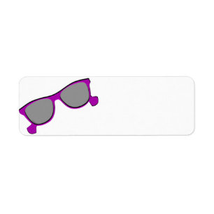 Purple Sunglasses Return Address Label