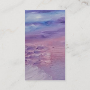 Purple Sunset Blue Pink Colourful Abstract Art Business Card