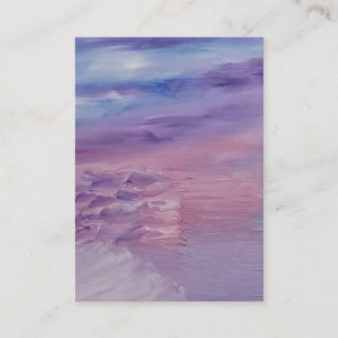 Purple Sunset Blue Pink Colourful Abstract Art Business Card
