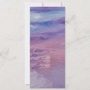Purple Sunset Blue Pink Colourful Abstract Art Invitation