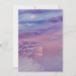 Purple Sunset Blue Pink Colourful Abstract Art Thank You Card
