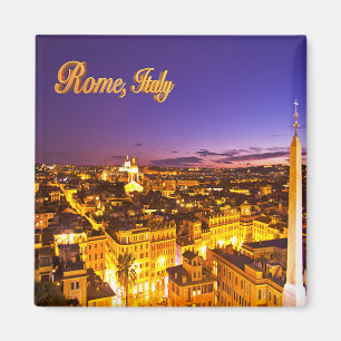 Purple Sunset In Rome, Italy Magnet