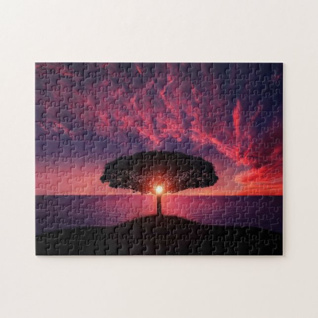 Purple Sunset Jigsaw Puzzle (Horizontal)