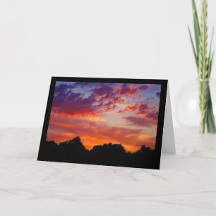 Purple Sunset Landscape Card