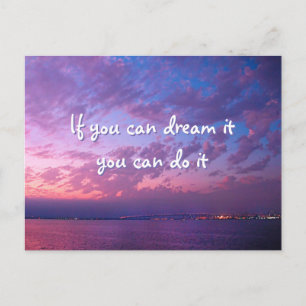 Purple Sunset Ocean Photo Dream It Do It Modern Postcard