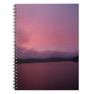 Purple sunset on Lake Arrowhead Notebook