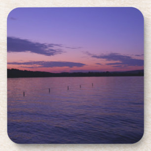Purple Sunset over Silver Lake Coaster