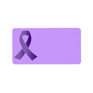 Purple Support Ribbon labels