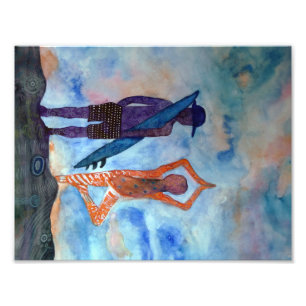 Purple Surf Orange Yoga Photo