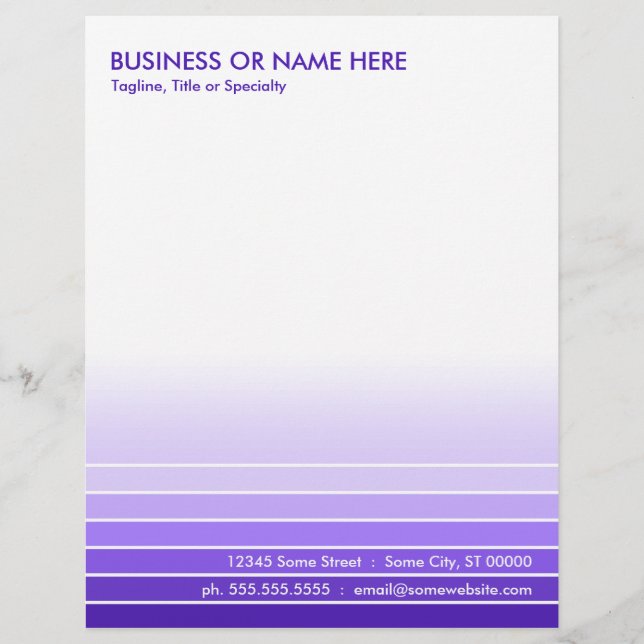 purple swatch custom letterhead (Front)