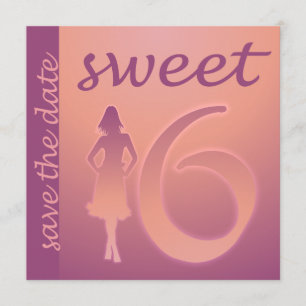 Purple Sweet 16 Save the Date