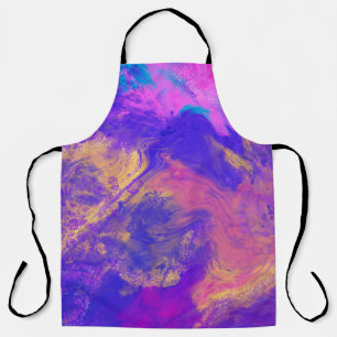 Purple Swirl All-Over Print Apron