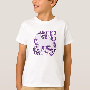 Purple Swirl Boston Terrier T-Shirt