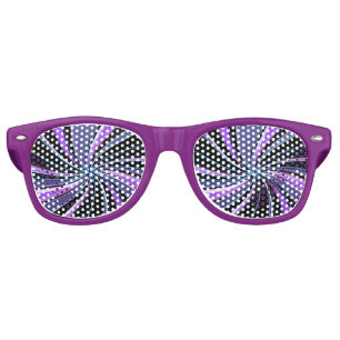 Purple Swirl Festive Party Glasses