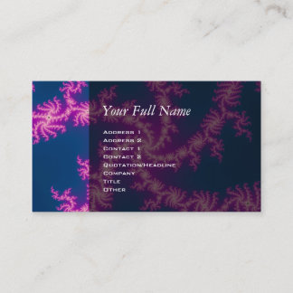 Purple Swirl - Fractal Art Business Card