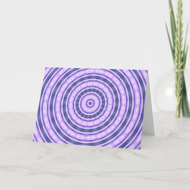 Purple Swirl Greetings Card (Front)