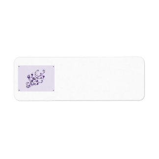 Purple Swirl Label Return Address Label